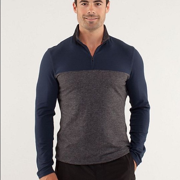 lululemon athletica Other - Lululemon men’s Sprint Zip black iris blue Heathered black